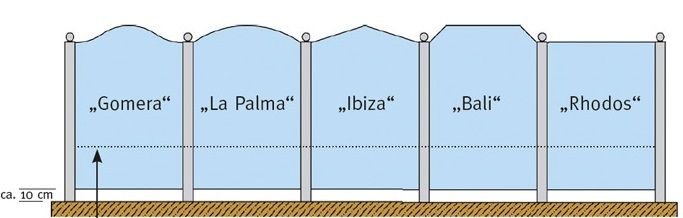 Glas boog helder La Palma 1440 mm hoog x 1250 mm breed