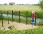 Windscherm vast Design XL 150 cm hoog 