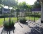 Windscherm vast Design XL 150 cm hoog 