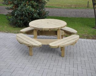Picknicktafel rond  | 210 cm