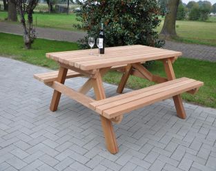 Picknicktafel hardhout | 160 cm x 200 cm