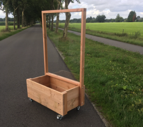 Mobiel windscherm Douglas ( hoge bloembak)