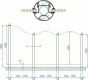 Windscherm vast Design XL 150 cm hoog 