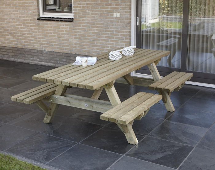 Picknicktafel open instap | 160 cm x 230 cm