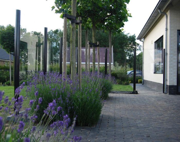 Windscherm vast Design XL 150 cm hoog 